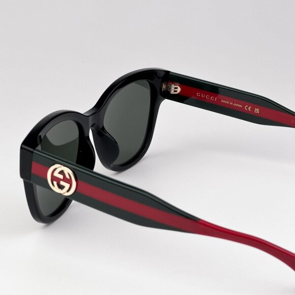 Gucci Women’s Sunglasses – Black/Green Butterfly Frame Grey Lenses GG1866SK 001 main image 4